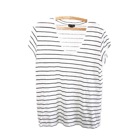 Steven Alan Tops - Steven Alan Striped Linen Top Black White Medium